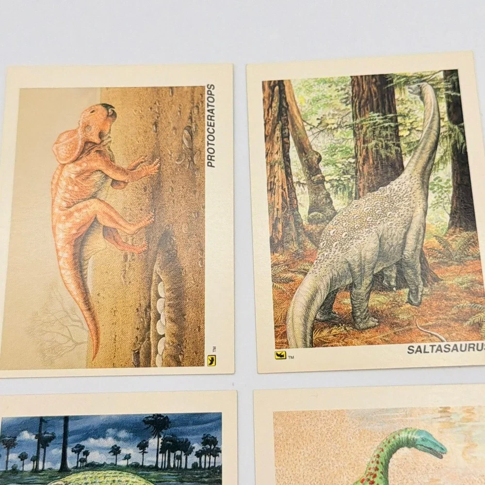 DinoCardz Trading Cards Kids OS Multi Excellent 1992 Vintage Dinosaur Lot 8pc